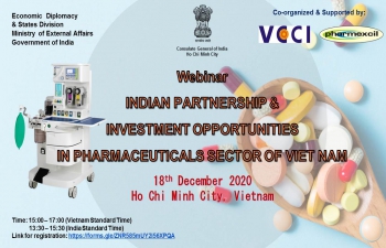 Webinar on "Indian Partnership & Investment Opportunities in Pharmaceuticals Sector of Vietnam" (18th December 2020)